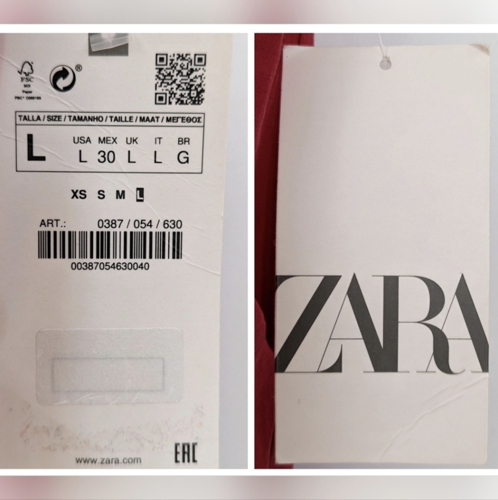 NWT Zara Midi Dress Sarong Style Twist Front Plunging Neckline Pockets Beachy L - Picture 16 of 17